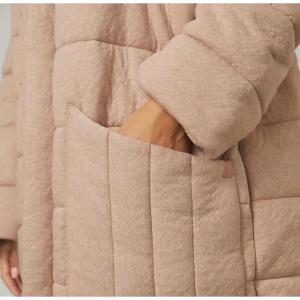 lunya Blush Pink Quilted Wrap Robe Coat - Picture 4 of 5